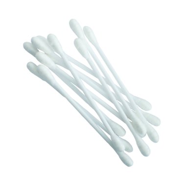 Beyaz arkaplanda pamuk tomurcukları izole