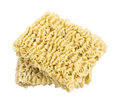 Instant noodles or ramen isolated on white background. clipart