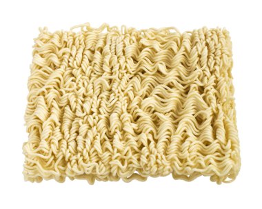 Anlık erişte veya beyaz arka plan üzerinde izole ramen.