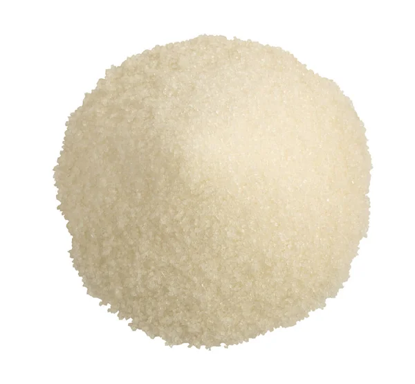 Heap Of White Granulated Sugar Isolated — Stock Photo, Image