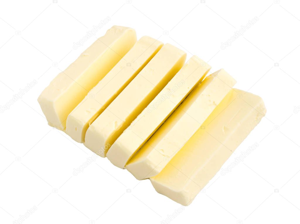 Slices of Butter Isolated