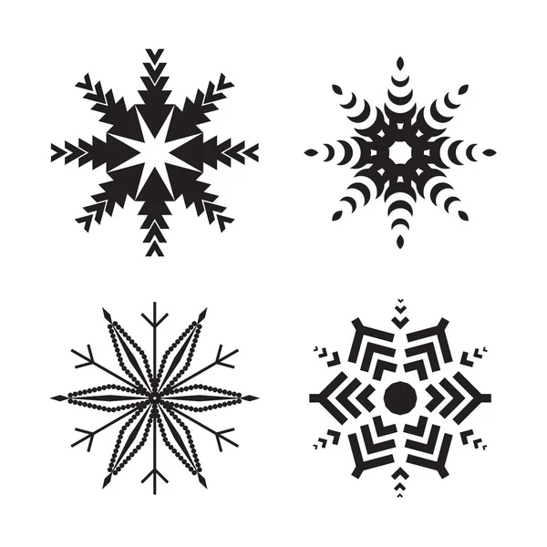 Beyaz arka plan üzerinde izole kar tanesi basit simgesi