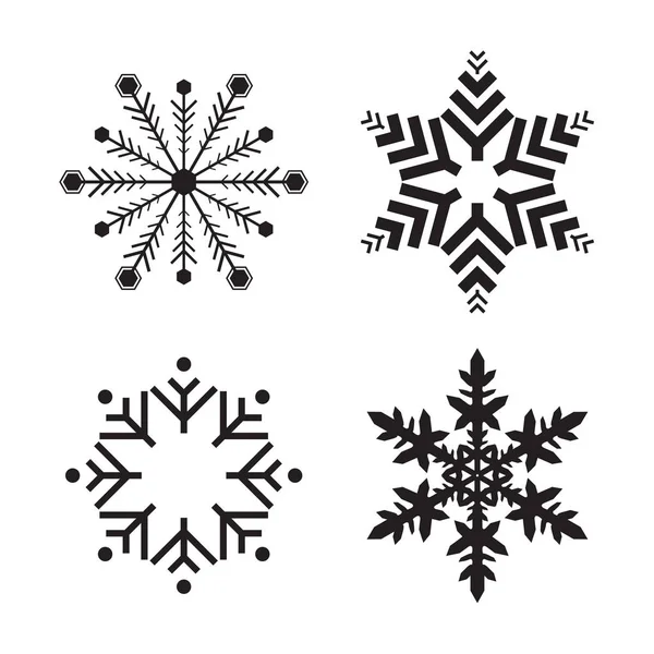 Проста іконка сніжинки ізольована на білому тлі — стоковий вектор