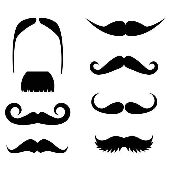 Gran conjunto de bigote hipster . — Archivo Imágenes Vectoriales