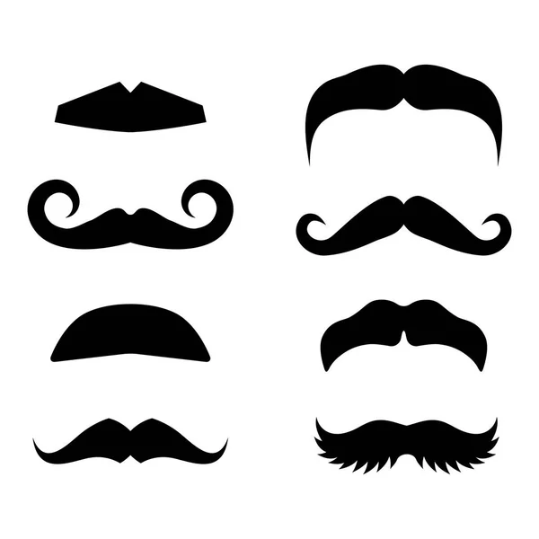 Stor uppsättning hipster mustasch. — Stock vektor