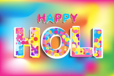 Örnek metin ile mutlu Holi bahar festivali için tebrik kartı