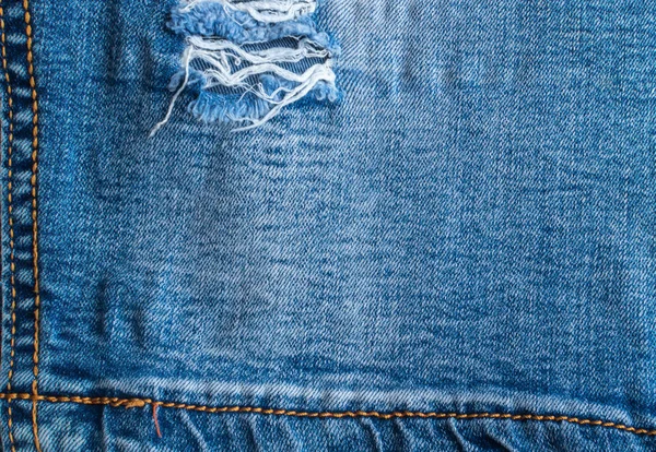 Синіх джинсів та текстуру стібків — стокове фото