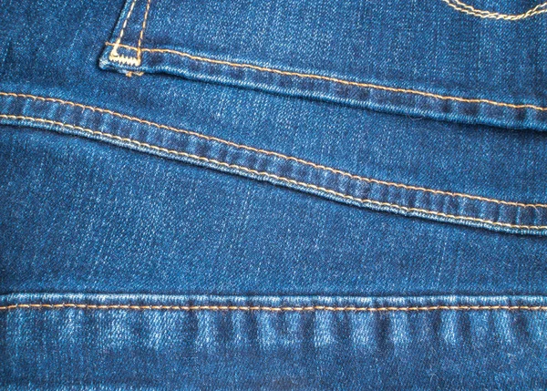 Blue Jeans and Stitches Texture — Stock Photo, Image