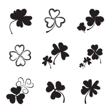 Aziz Patrick günü için Shamrock vektör simgesi.