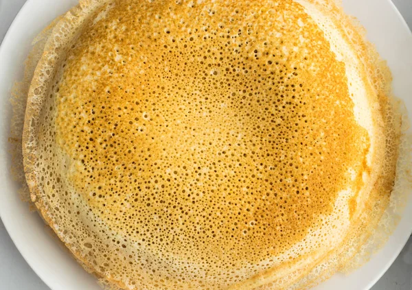 Stack av tunna pannkakor eller Crepes — Stockfoto