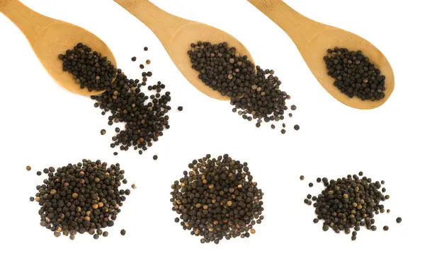 Набір насіння чорного перцю ізольовані — стокове фото