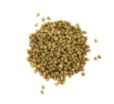 İzole kuru yeşil buğday hububat yığını