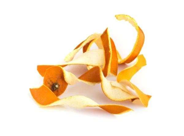 Dry Orange Peel Isolated on White Background — Stock Photo, Image