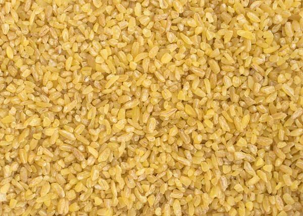 Dry Bulgur Wheat Background Closeup and Top View — Stock Photo, Image