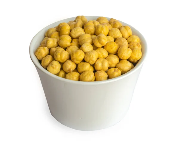 Roasted Crispy Chickpeas or Chana Snack with Salt Isolated — Stock Photo, Image