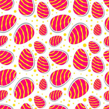 Vektör Paskalya Dikişsiz desen renkli yumurta ile