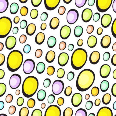 El vektör Paskalya yumurta desen beyaz zemin üzerine çekilmiş.