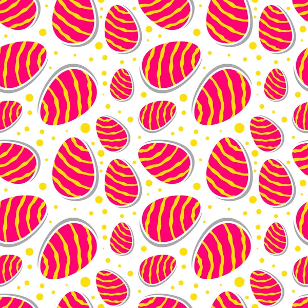 Wektor Wielkanoc bezszwowe wzór z kolorowymi jajkami — Wektor stockowy