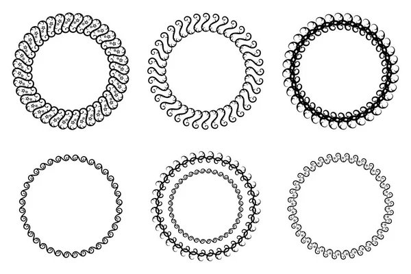 Ensemble de cadres ronds — Image vectorielle