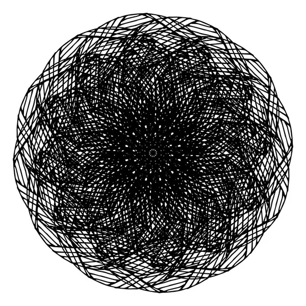 Vektor-Guilloché-Rosette oder Element für Zertifikatsdesign isoliert — Stockvektor