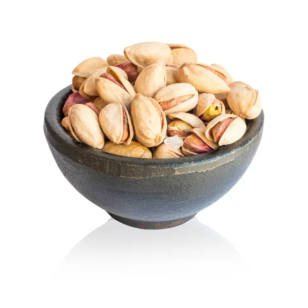 Pistachios in a Round Bowl Isolated — Stock Photo, Image