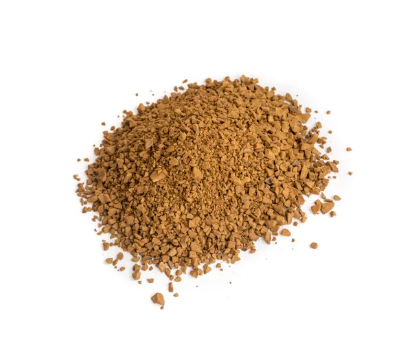 Pile of Instant Coffee Grains Isolated on White Background — Stock Photo, Image