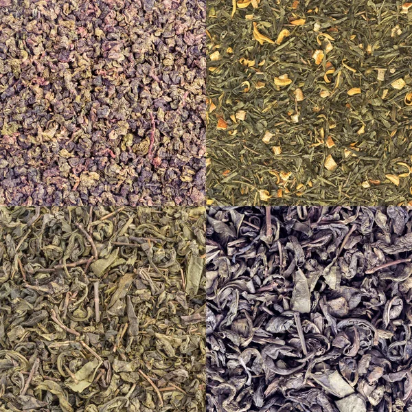 Suchej zielonej herbaty pozostawia tło — Zdjęcie stockowe
