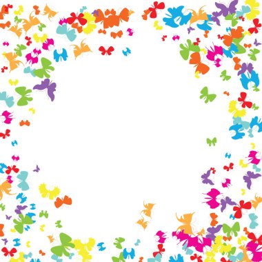 desen renkli kelebekler