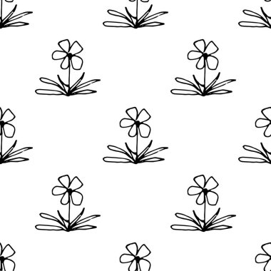 Elle çizilmiş doğa desen