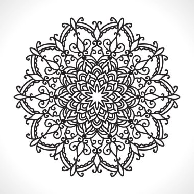 Çiçek Mandala boyama kitabı için