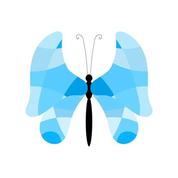 Zomer Butterfly blauw — Stockvector