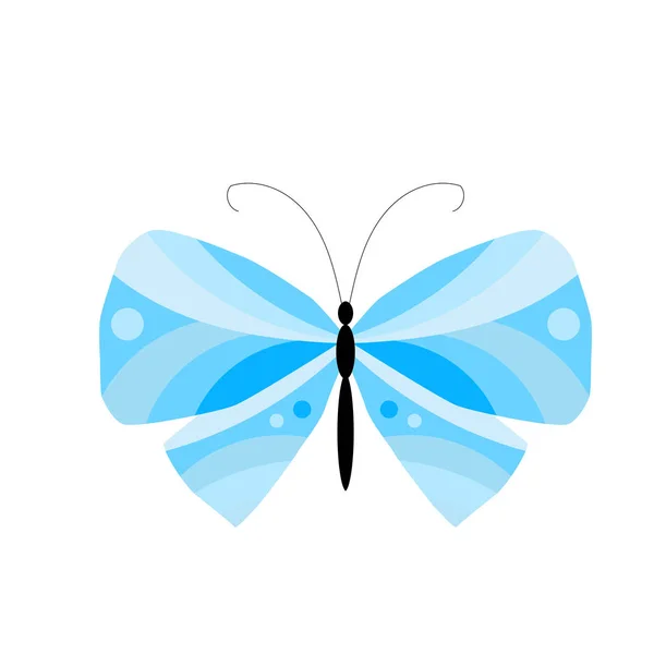 夏天的蓝色蝴蝶 — 图库矢量图片