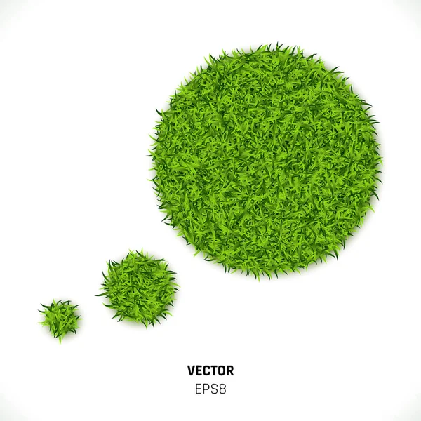 Green Grass Speech Bubble — Stock Vector