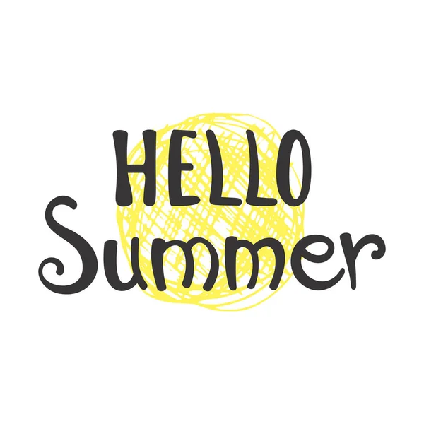 Zin Hello zomer — Stockvector