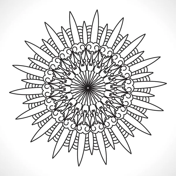 Mandala de flor para colorir livro — Vetor de Stock