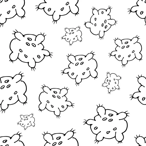 Vector Doodle Bacteria Germs ou Cartoon Monsters. Coleção de vírus desenhados à mão isolados — Vetor de Stock