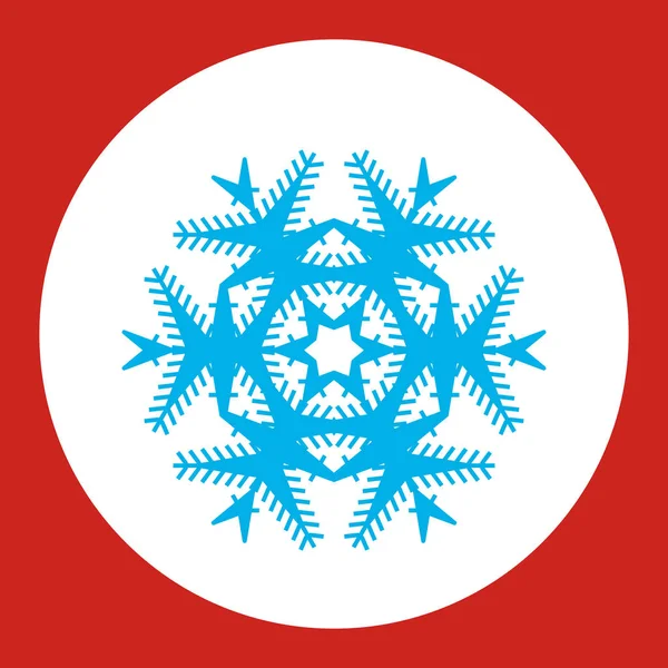 Icona Vettoriale Fiocco Neve Logo Neve Semplice Simbolo Invernale Web — Vettoriale Stock