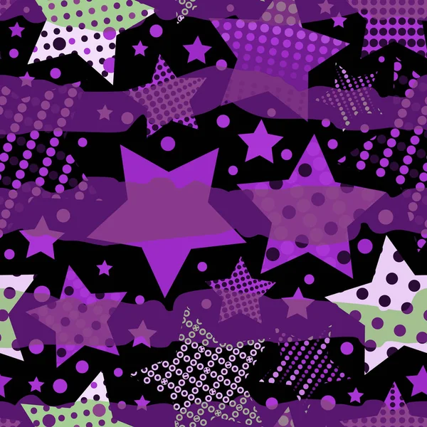 Ultra Violet Stars Background — Stock Vector