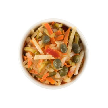 Doğranmış Turşu sebze izole