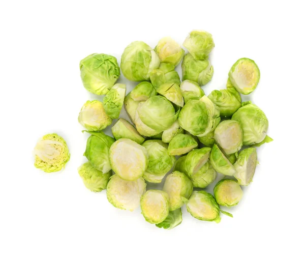 Brotes de Bruselas verde aislados — Foto de Stock