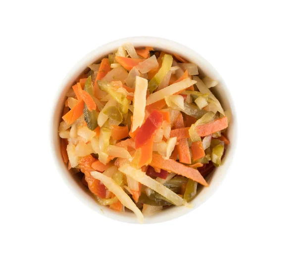 Chopped Pickled Vegetables Isolated — Stock Photo, Image