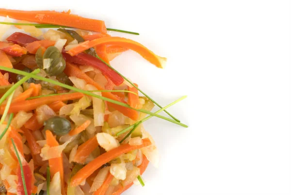 Sayuran Pickled cincang Terisolasi — Stok Foto