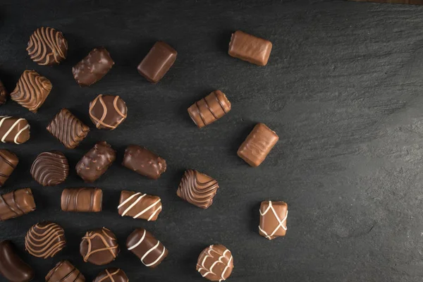 Chocolate fundo doces — Fotografia de Stock