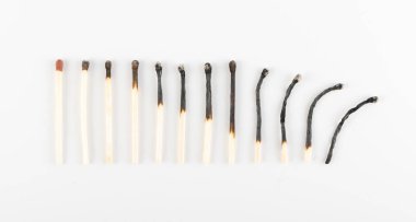 Yanmış kibrit veya maç sopa