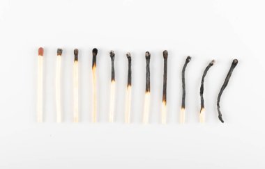 Yanmış kibrit veya maç sopa