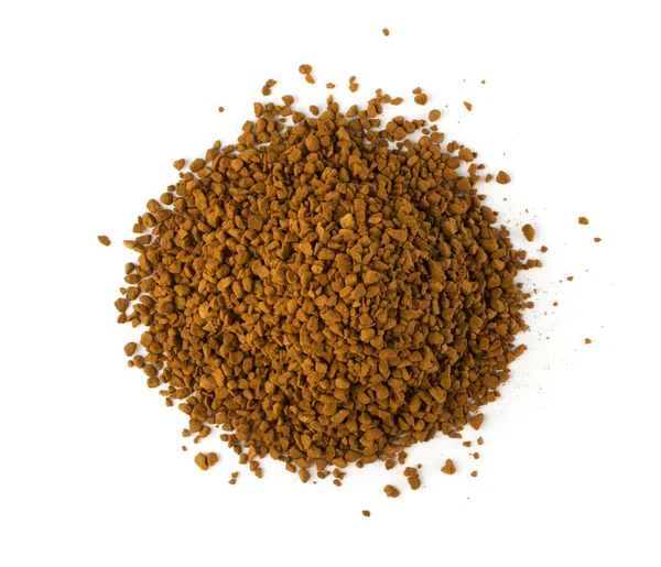Pile de grains de café instantanés isolés — Photo