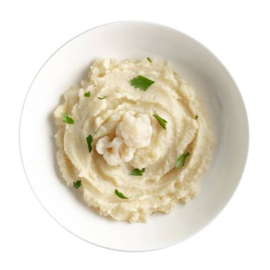 Ev yapımı Karnabahar püresi ya da lahana ezmeli Colcannon.