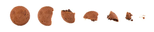 Çikolata Dolgulu Yumuşak Çikolatalı Tereyağlı Kurabiye Ler İzole — Stok fotoğraf