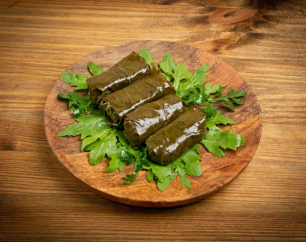 Κοντινό πλάνο παραδοσιακής τουρκικής Dolma, Sarma ή Dolmades — Φωτογραφία Αρχείου