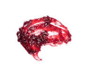 Koyu kırmızı böğürtlen reçel lekesi Çerçevesi ya da benek izole